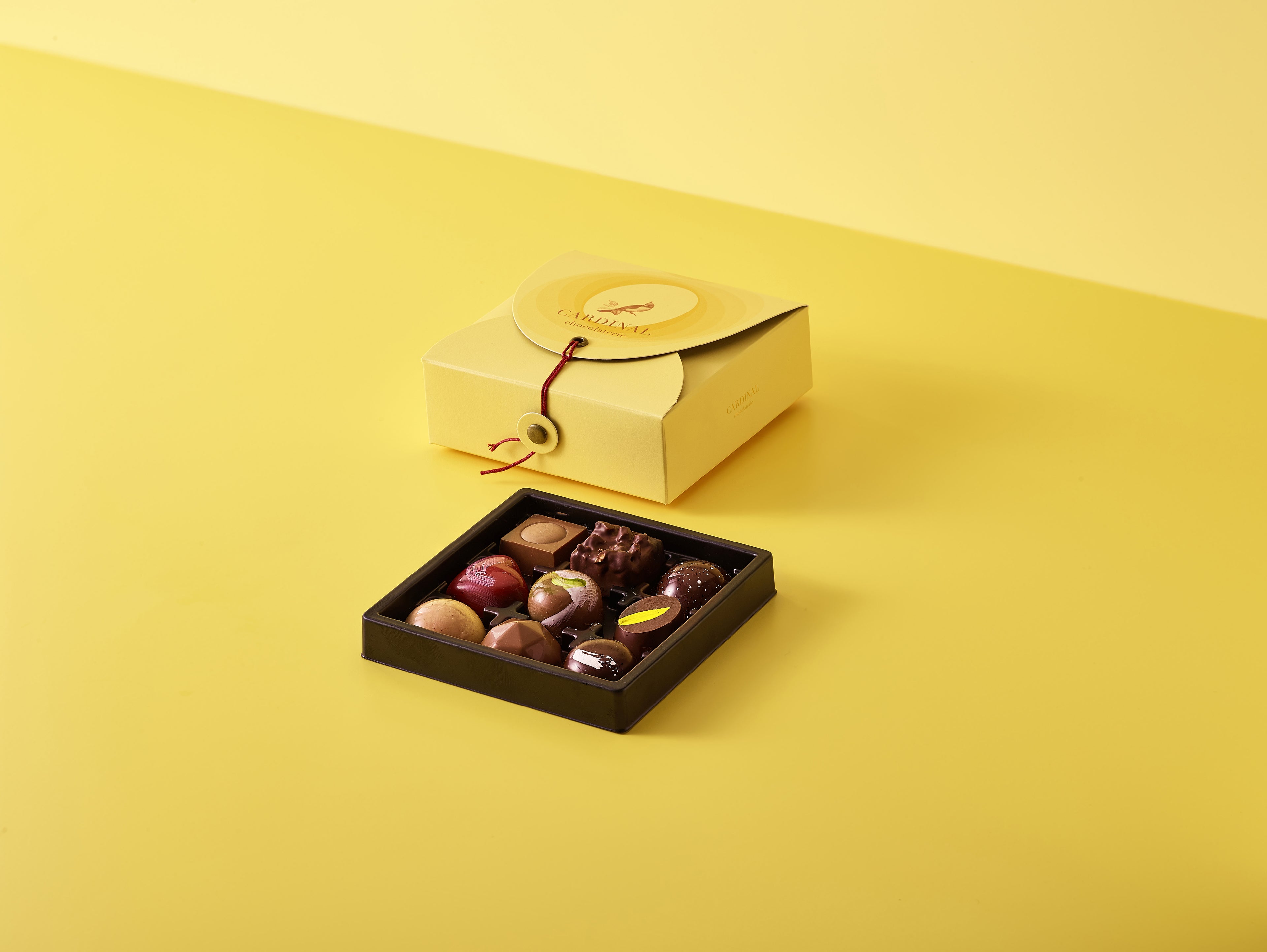 9 bonbons in een luxe verpakking